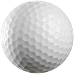 Pelota de golf: su envoltura está fabricada en polietileno, un polímero de eteno