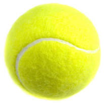 La pelota de tenis está hecha de caucho hueco y recubierta de fibra sintética