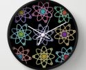 12 relojes «atómicos» para una pared con química