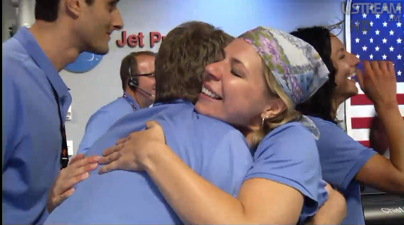 Abrazo NASA llegada robot Curiosity a Marte