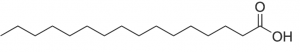 Estructura química del ácido palmítico