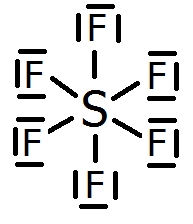 Estructura de Lewis del hexafluoruro de azufre