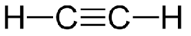 Estructura de Lewis del etino o acetileno