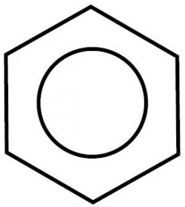 Forma cíclica resonante de la molécula de benceno