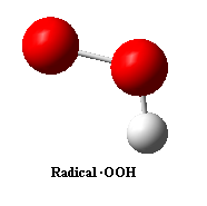 Estructura química del radical hidroperoxilo