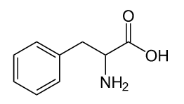 Estructura química del aminoácido fenilalanina