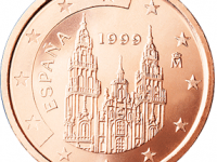 Moneda de dos céntimos de euro de acero y cobre
