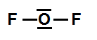Estructura de Lewis del difluoruro de oxígeno, F2O