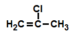 Estructura de Lewis del 2-cloropropeno
