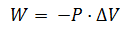 Fórmula del trabajo de expansión de un gas