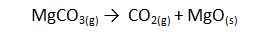 Reacción de descomposición del carbonato de magnesio: sistema heterogéneo 