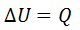 Relación entre la variación de energía interna y el calor cuando DV es 0