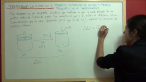Trabajo de expansión de un gas en un pistón