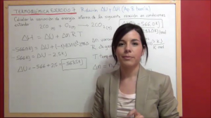 variación energía interna formación CO2