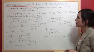 variación energía interna combustión de etanol