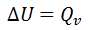 Variación de energía interna en una reacción química a volumen cte