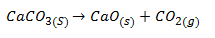 Descomposicón del carbonato de calcio