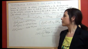 Entalpía de la reacción de descomposición del CaCO3