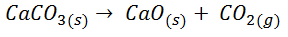 Fórmula descomposición térmica del carbonato cálcico y cálculo entropía