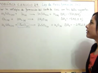 Ejercicio 29 termoquímica: calcular entalpía óxido de zinc