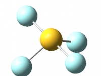 Molécula de tetrafluoruro de azufre, SF4: perspectiva 4