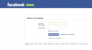 Inicio de sesión en Facebook para bitácoras 2013