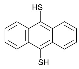 Molécula de 9,10-ditioantraceno: una molécula con pies