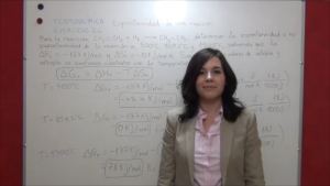 Ejercicio 36 termoquímica: espontaneidad de una reacción y cálculo de la energía libre