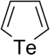 Estructura química del telurofeno, heterociclo con teluro