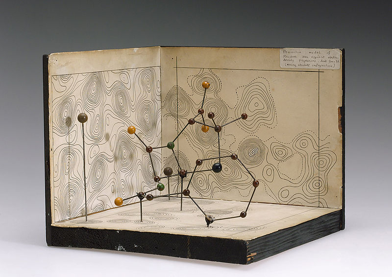 Modelo molecular de la penicilina de Dorothy Hodgkin