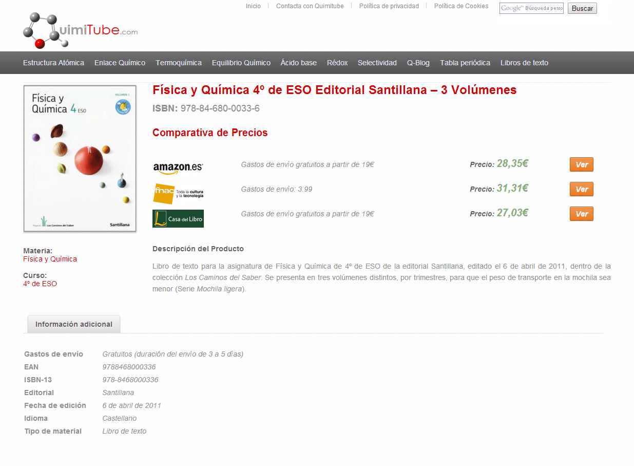 Comparativa de precios de libros de texto