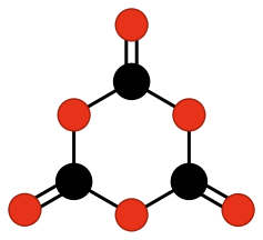 Estructura de la hipotética 1,3,5-trioxanotriona
