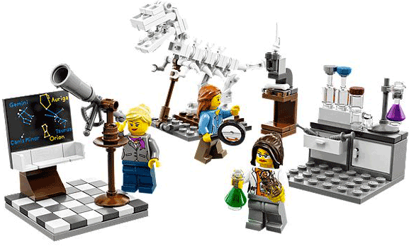 Muñecos de Lego dedicados a la ciencia