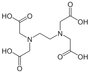 Estructura química del EDTA