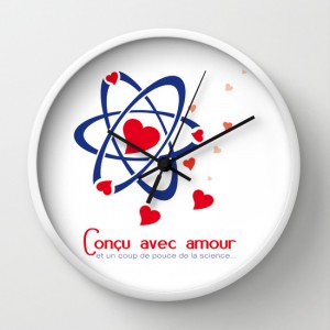 Reloj de pared átomos de amor