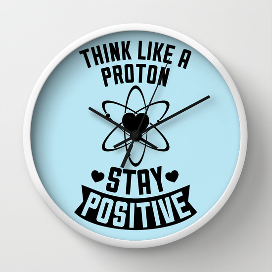 Reloj de pared piensa positivo