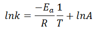 Ecuación de Arrhenius linealizada