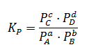 Constante de equilibrio Kp