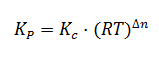 Relación entre Kp y Kc