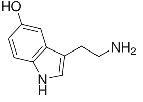 Estructura química de la serotonina
